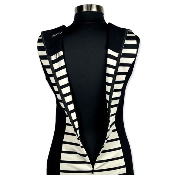 J. MCLAUGHLIN JOSIE SLEEVELESS STRIPED STRETCH SHEATH DRESS - Picture 9 of 12